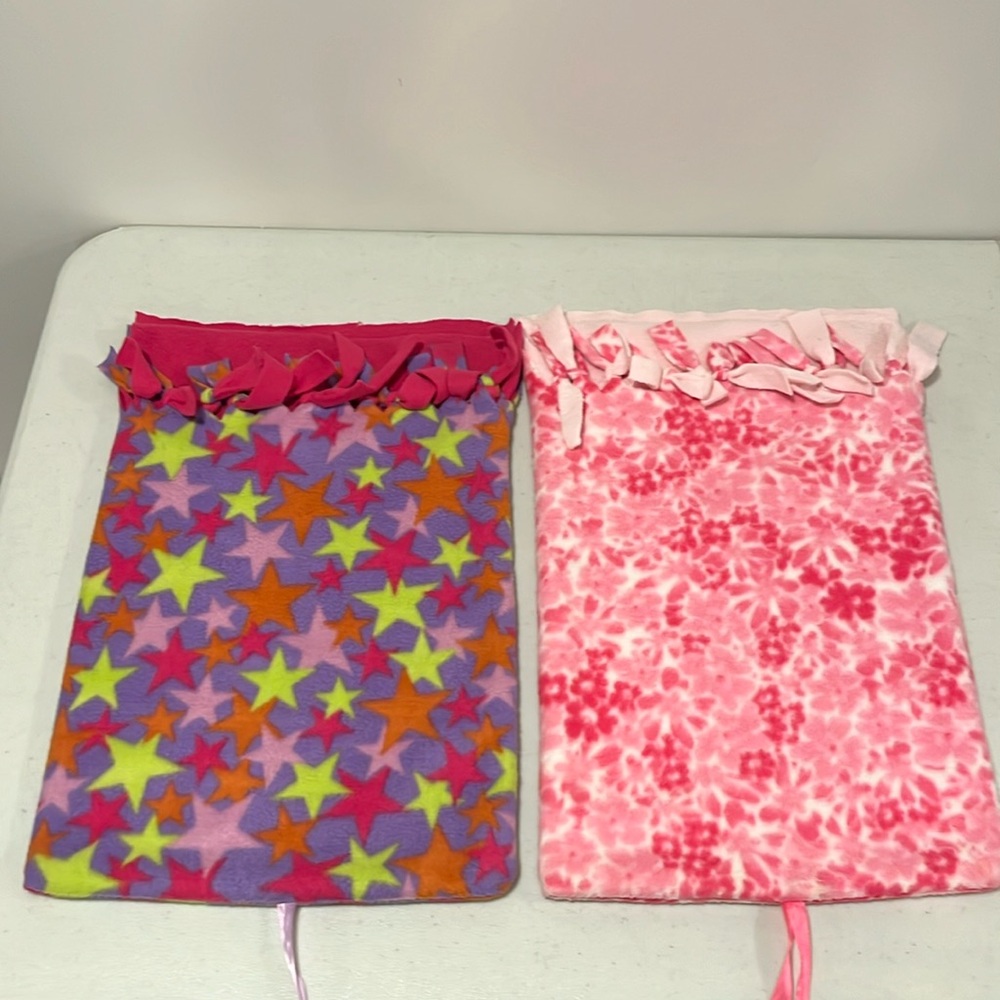 2 Hand Made Doll Sleeping Bags